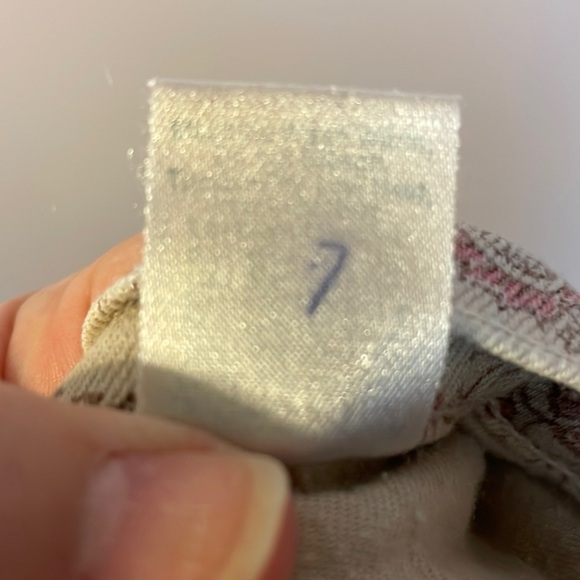 Current Elliott The Stiletto khaki paisley Cropped Ankle Skinny jeans Size 27 - Picture 9 of 17